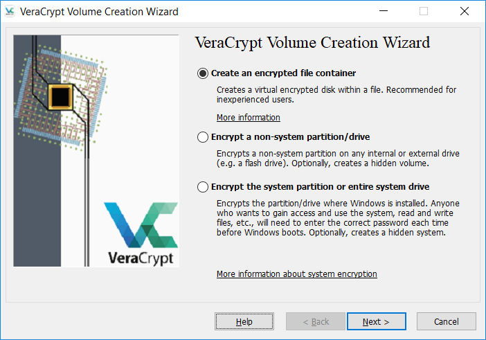 Verycrypt Volume Creation Wizard